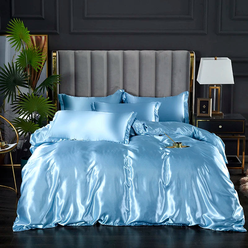 Rayon Satin Bedding Set, Duvet Cover Set