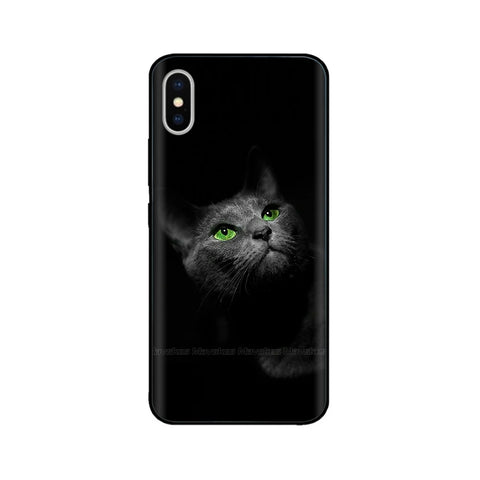 For iPhone X Case Silicone Cartoon Bumper Soft Cover Silicon Case for iPhone