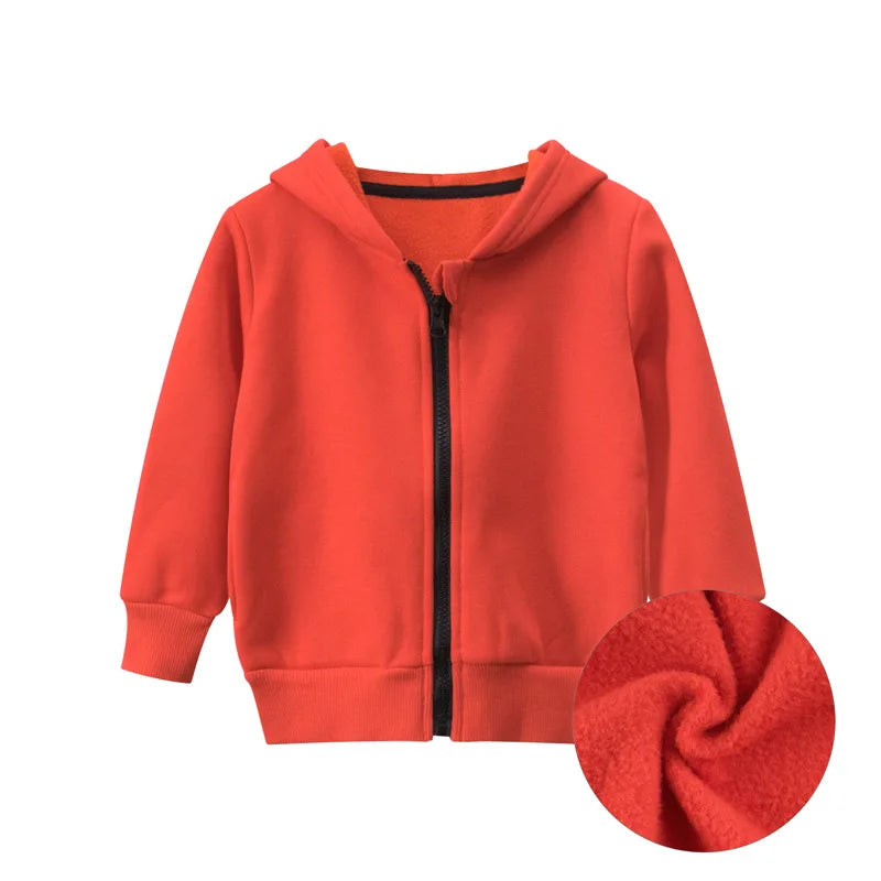 Cotton Zipper Villus Casual Simplified Coat Sweatshirt Clothing