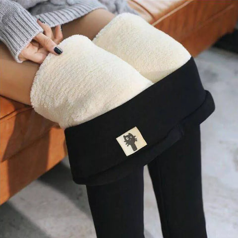 Pants High Waist Leggings Women Solid Comfortable Stretchy Thermal Plus Size