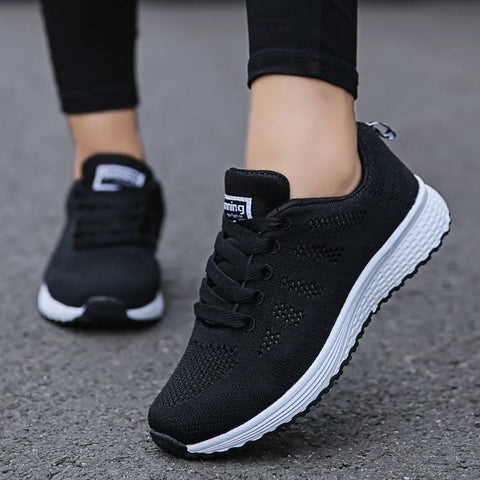 Casual Shoes Fashion Breathable Walking Mesh Flat Shoes Sneakers