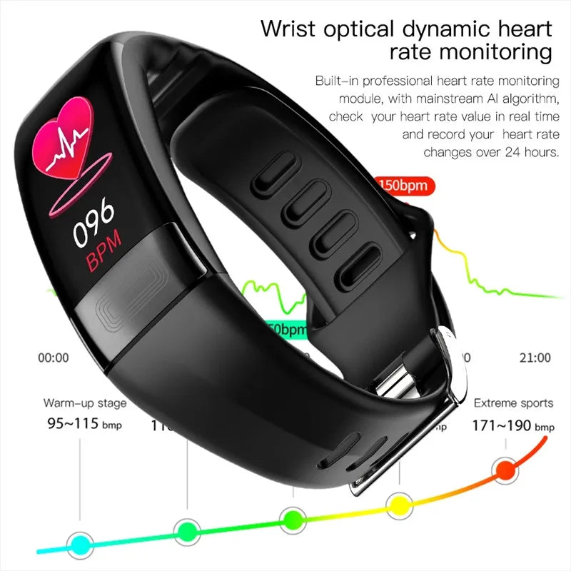 P11 Plus ECG Smart Band Watch Heart Rate Monitor