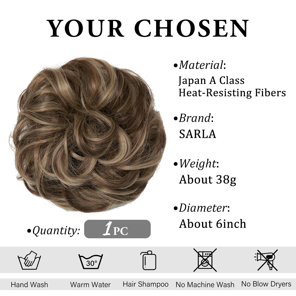 Synthetic Hair Bun Extensions