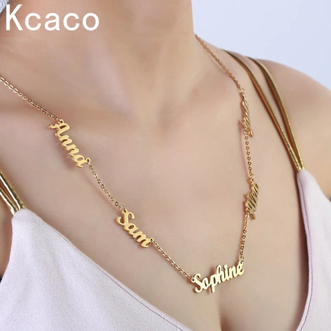 Custom Multiple Personalized Name Necklaces Jewelry