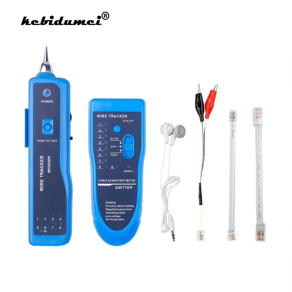 Network Cable Tester LAN Telephone Wire Tracker Diagnose Tone Tracer for STP UTP Cat5 Cat6 RJ45 RJ11 Detector Line Finder