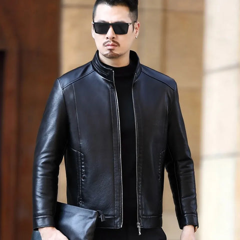 Business Casual Fur One-piece Men's Super Soft SE Plush Liner Warm Jacket