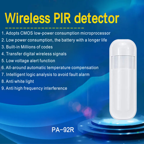 Wireless 433MHz EV1527 Mini PIR Motion Sensor Alarm Detector Infrared Sensor PIR Sensor Motion Detector for Home Burglar Alarm