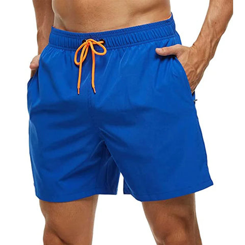 Elastic Closure Men's Swim Trunks Quick Dry Beach Shorts