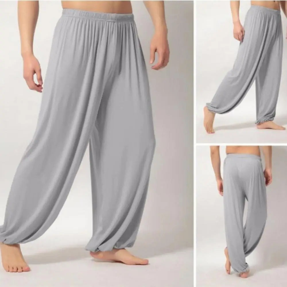 Men's Casual Solid Color Baggy Belly Dance Yoga Harem Pants