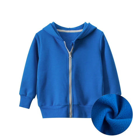 Cotton Zipper Villus Casual Simplified Coat Sweatshirt Clothing