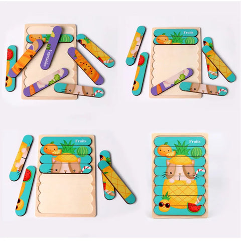 Story Stacking Jigsaw Montessori Educational Toy Activity Board