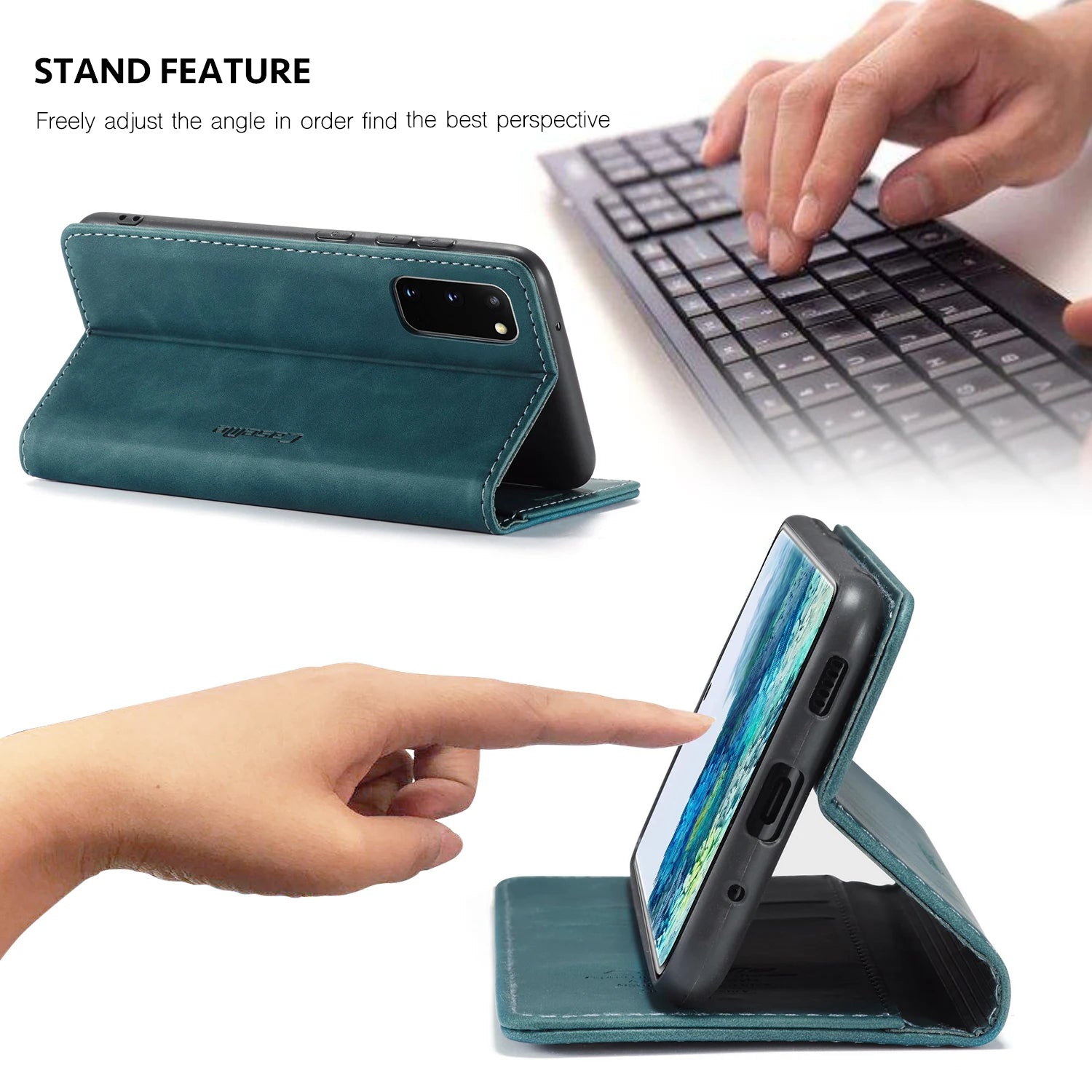 Flip Magnetic Leather Wallet Cover For Samsung Galaxy