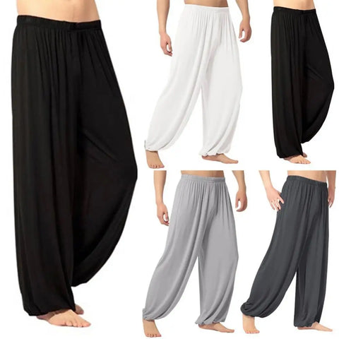 Men's Casual Solid Color Baggy Belly Dance Yoga Harem Pants