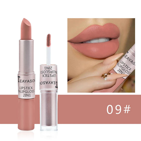 2 in 1 Matte Liquid Lipstick And Matte Lip Gloss Makeup