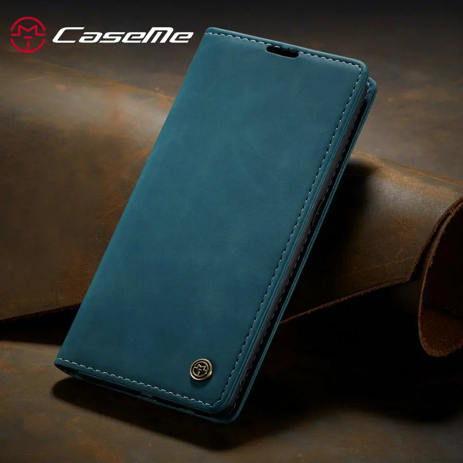 Flip Magnetic Leather Wallet Cover For Samsung Galaxy