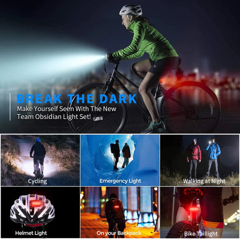 10000mAh 6-8 LED Bike Light USB Rechargeable