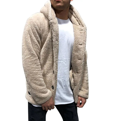 Fluffy Hooded Jacket Winter Warm Streetwear Unisex Teddy Sweaters