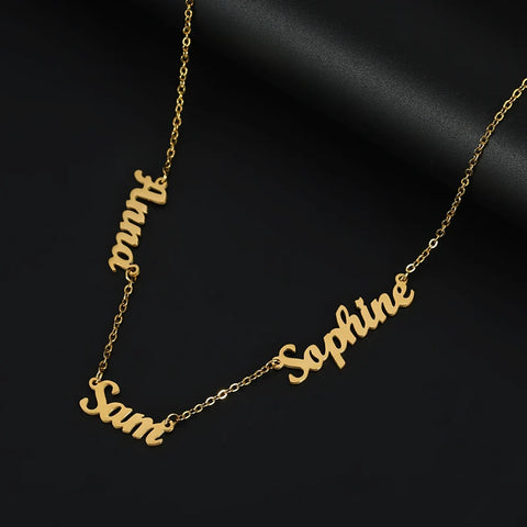 Custom Multiple Personalized Name Necklaces Jewelry