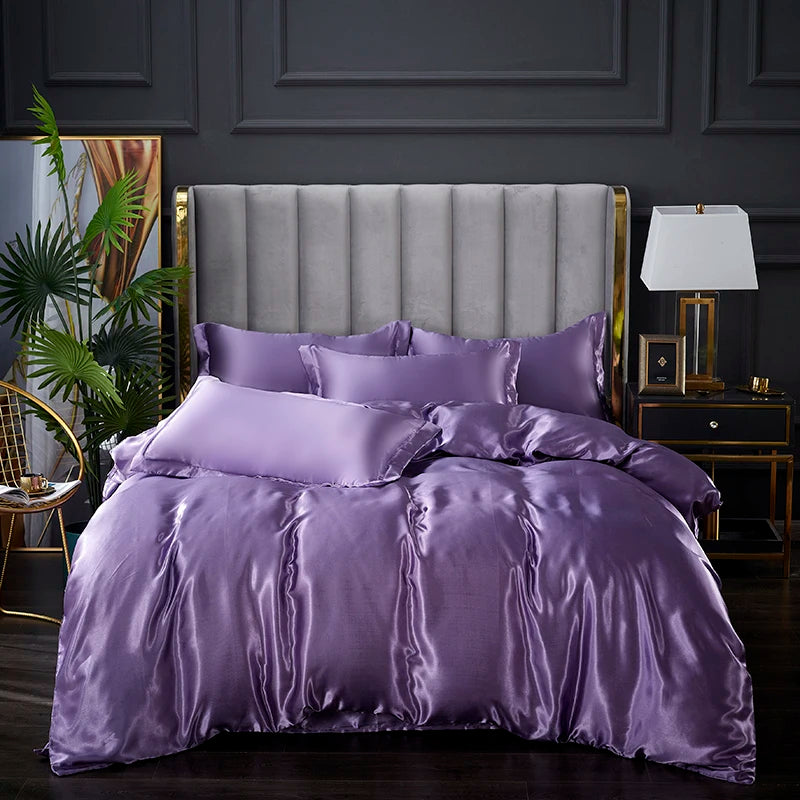 Rayon Satin Bedding Set, Duvet Cover Set