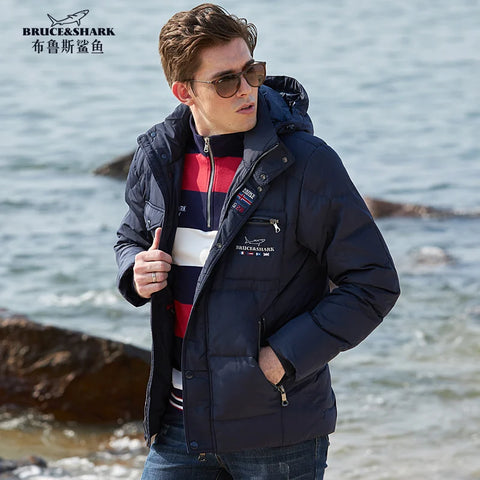 Gray Duck Down Men Coats Fashion  Casual Winter Warm