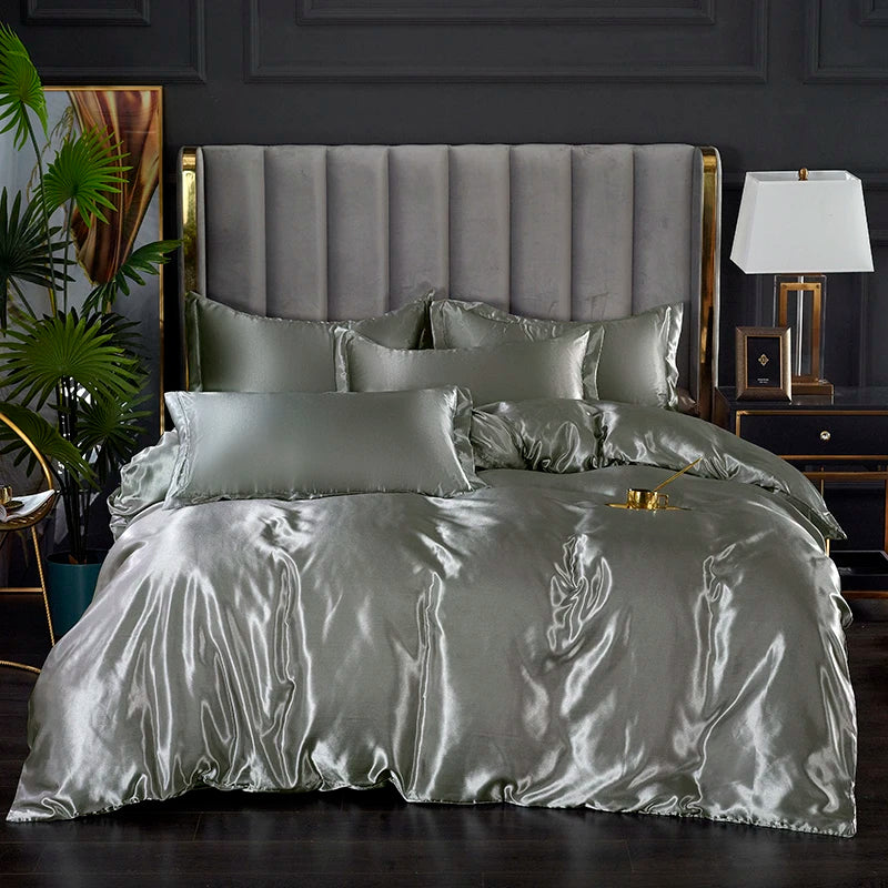 Rayon Satin Bedding Set, Duvet Cover Set