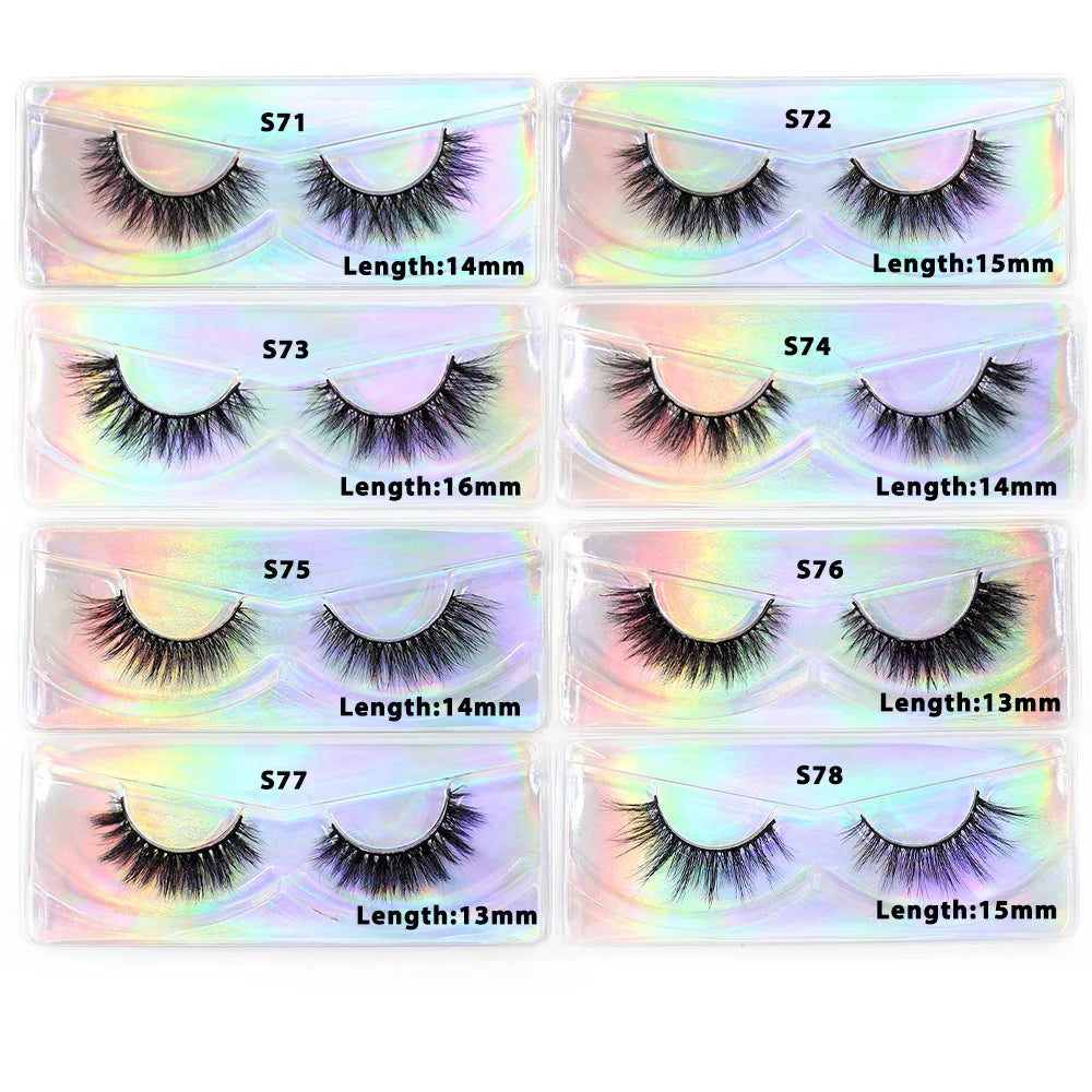 3D Short Mink Eyelashes Natural False Eyelashes