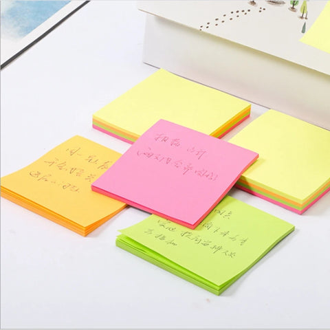 Sticky Notes Self-Sticky Annotation Waterproof Translucent Color Memo Pad