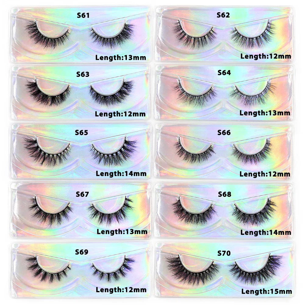 3D Short Mink Eyelashes Natural False Eyelashes