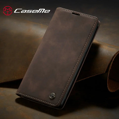 Flip Magnetic Leather Wallet Cover For Samsung Galaxy