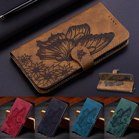 Butterfly Leather Flip Cover For iPhone