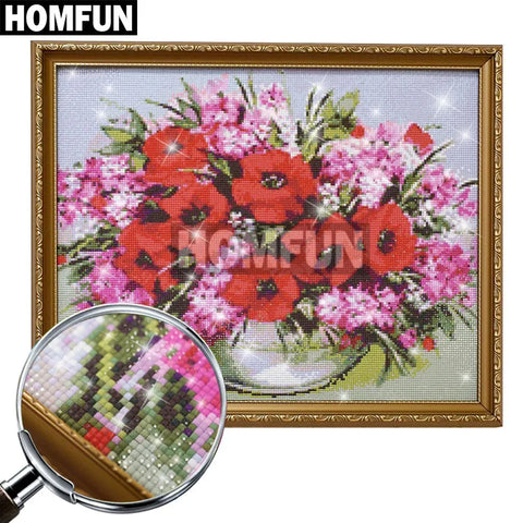 HOMFUN Diamond Painting Rhinestones Pictures Diamond Embroidery Animal Tiger Cross Stitch Diamond Home Decorations A00550