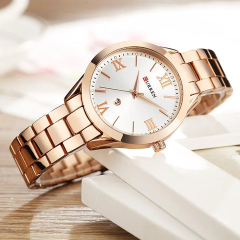 CURREN Gold Watch Women Watches Ladies Creative Steel Women's Bracelet Watches Female Clock Relogio Feminino Montre Femme