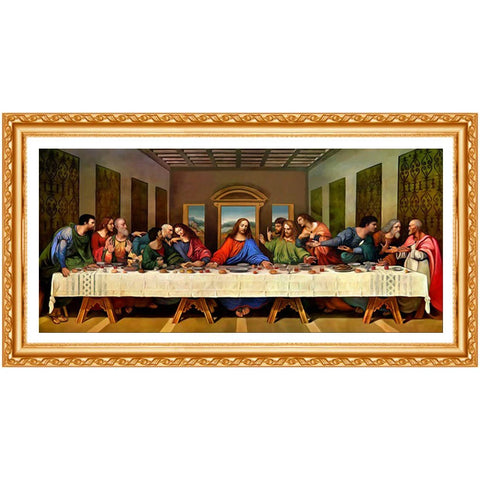 5D DIY spuare&round Diamond Painting The Last Supper Crystal Diamond Painting Jesus Cross Stitch Needlework Home Decorative