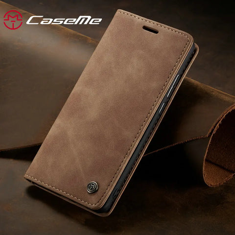 Flip Magnetic Leather Wallet Cover For Samsung Galaxy