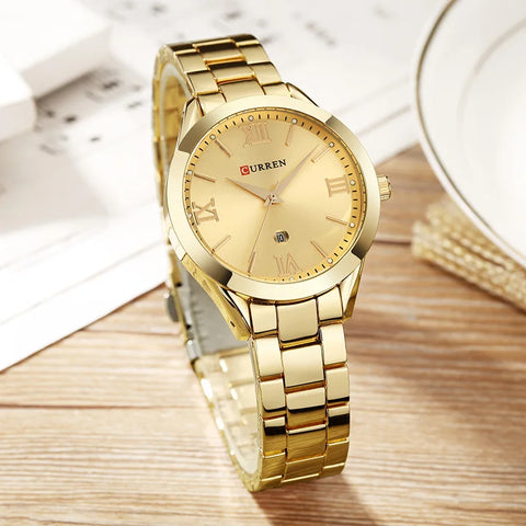 CURREN Gold Watch Women Watches Ladies Creative Steel Women's Bracelet Watches Female Clock Relogio Feminino Montre Femme