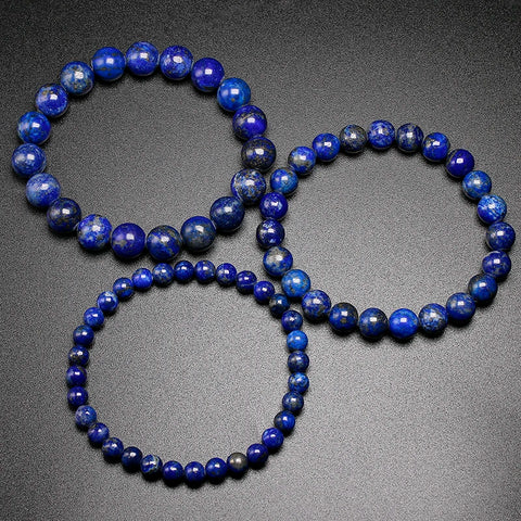 High Quality Natural Lapis Lazuli Blue Stone Beads Bracelets for Women Men Stretch Bracelet Couple Yoga Jewelry Female male Gift