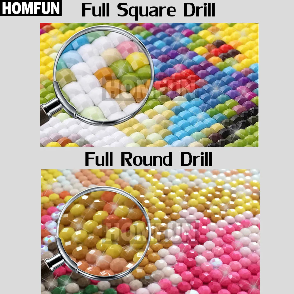 HOMFUN Full Square/Round Drill 5D DIY Diamond Painting "Flower bear" Embroidery Cross Stitch 5D Home Decor Gift A14145