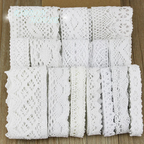 White Cotton Embroidered Lace Net