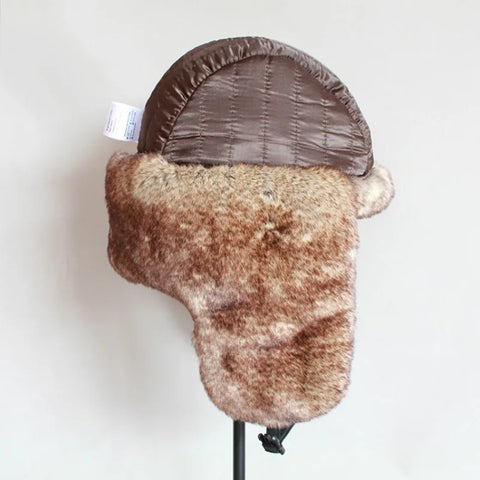 Winter Bomber Hat  For Men Faux Fur Russian Hat Ushanka Women Thick Warm Cap with Ear Flaps