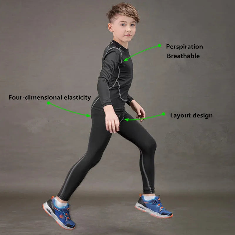 New Boys Thermal Underwear Set Children Plus Velvet Winter Warm Thermo Underwear Masculino Long Johns Girls Lucky Johns Fitness