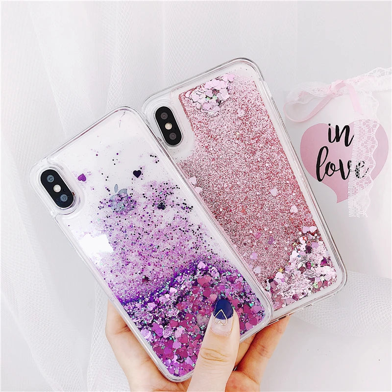 Liquid Quicksand Case Silicone Water Cover for Huawei P30 P40 Lite e P50 P60 Mate 30 40 50 60 Pro P Smart Z Y7P Y8P Y9S Y9A