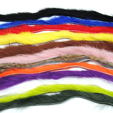 Rabbit Zonker Strips Streamer Fly Tying Material Dubbing Bass Fiber