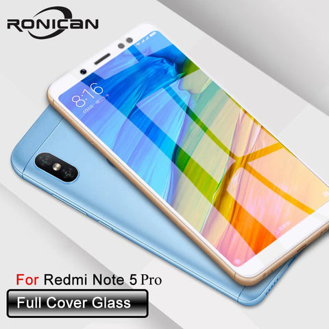 Full cover Tempered Glass on Redmi note 5 Pro note5 prime global 5.99 inch  Screen Protective film for Remdi Note 5 India glass