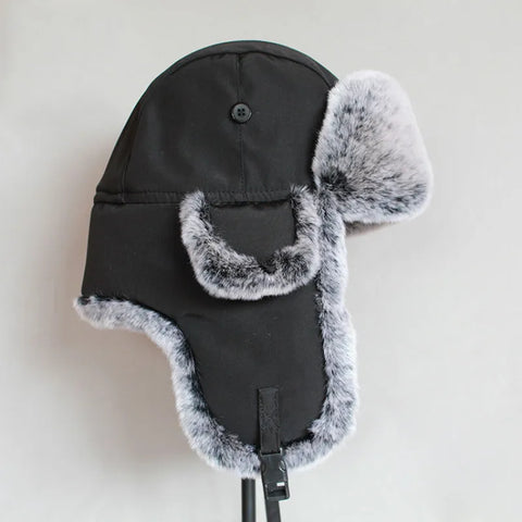 Winter Bomber Hat  For Men Faux Fur Russian Hat Ushanka Women Thick Warm Cap with Ear Flaps