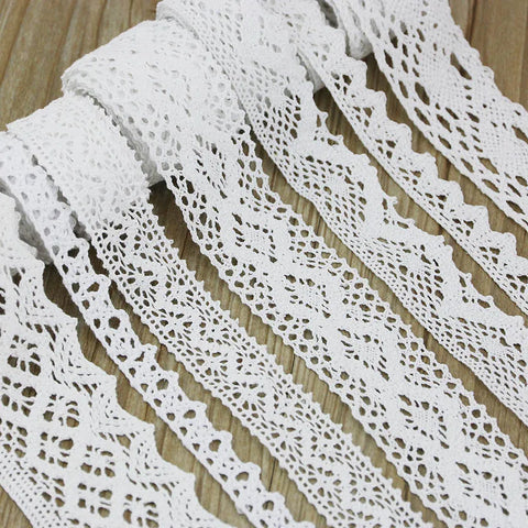 White Cotton Embroidered Lace Net