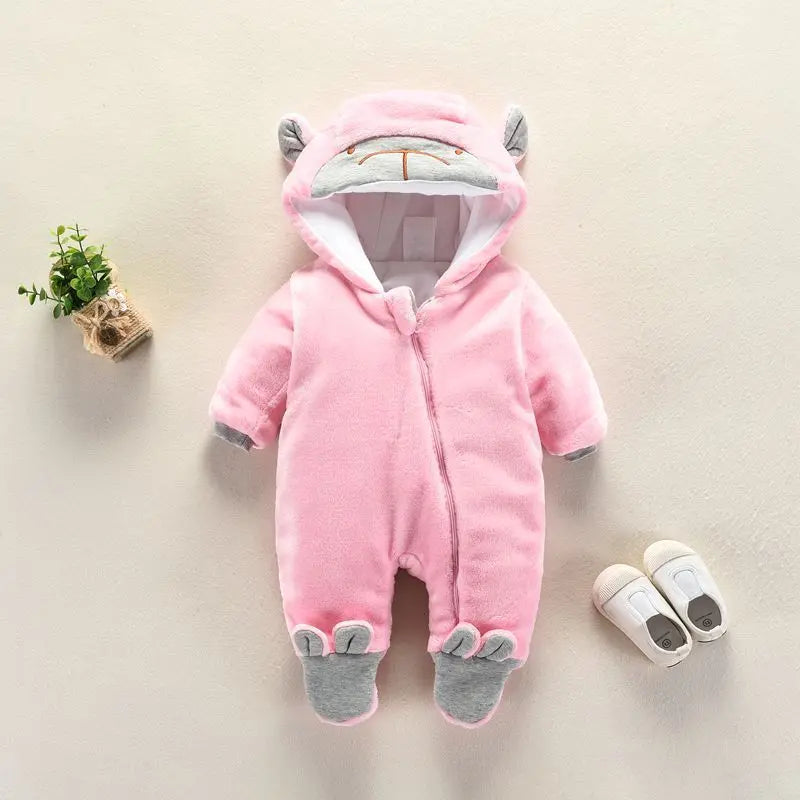 New Baby Cartoon Romper Baby Winter Clothes