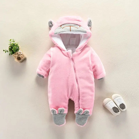 New Baby Cartoon Romper Baby Winter Clothes