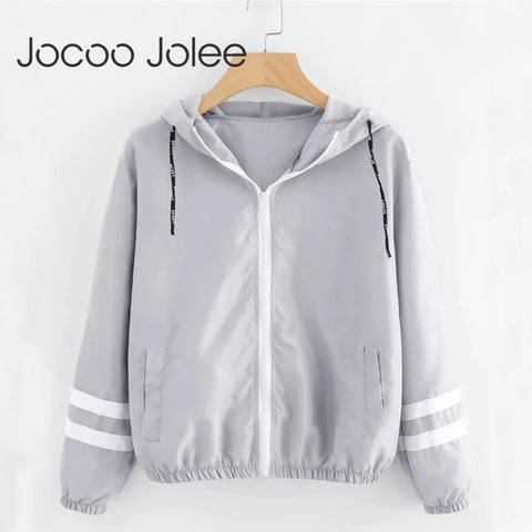 Zipper Bomber Jacket Autumn Casual Coat Outerwear Raincoat