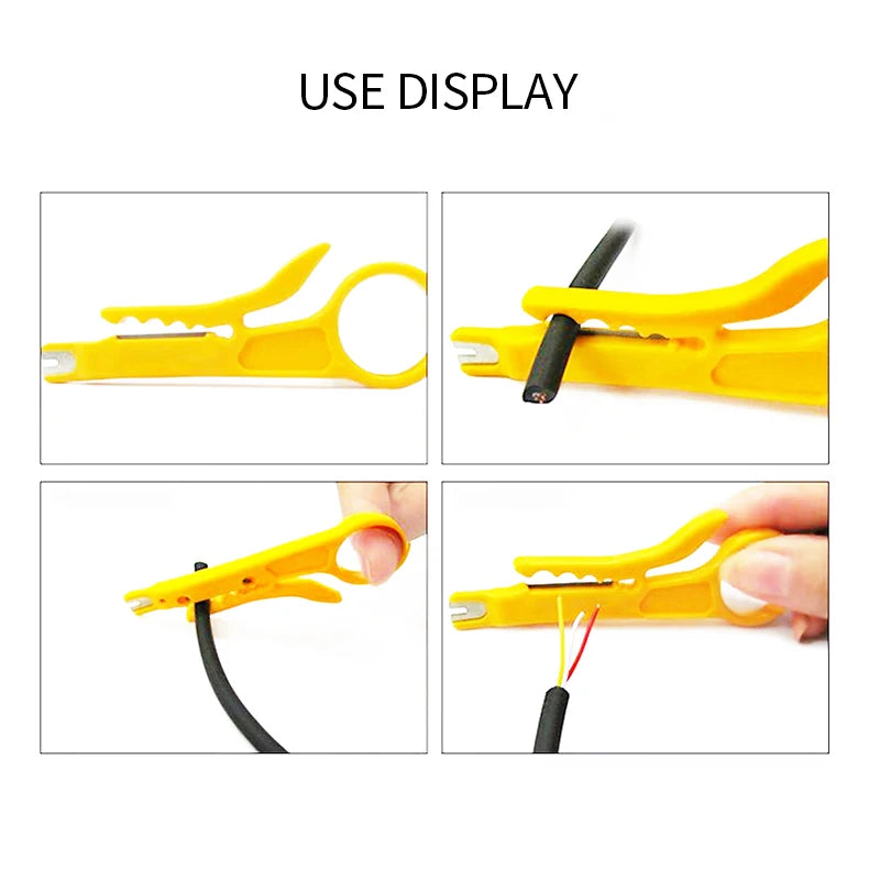 AMPCOM Mini Portable Wire Stripper Cutter Impact Punch Down Tool 110 Blade for Network Wire Cable