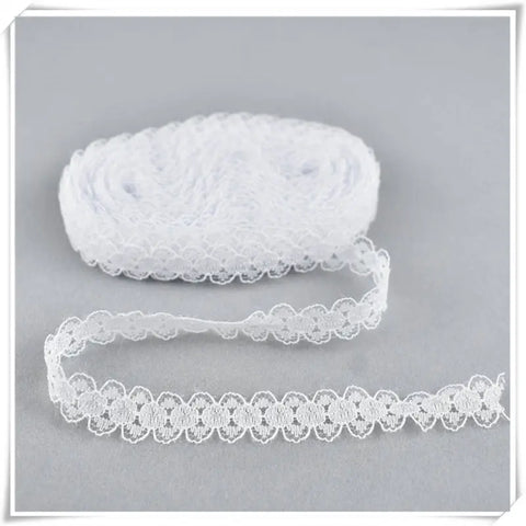 african lace fabric 2019 high quality lace 10yard White lace Ribbon width 14MM DIY french lace fabric embroidery Sewing clothing